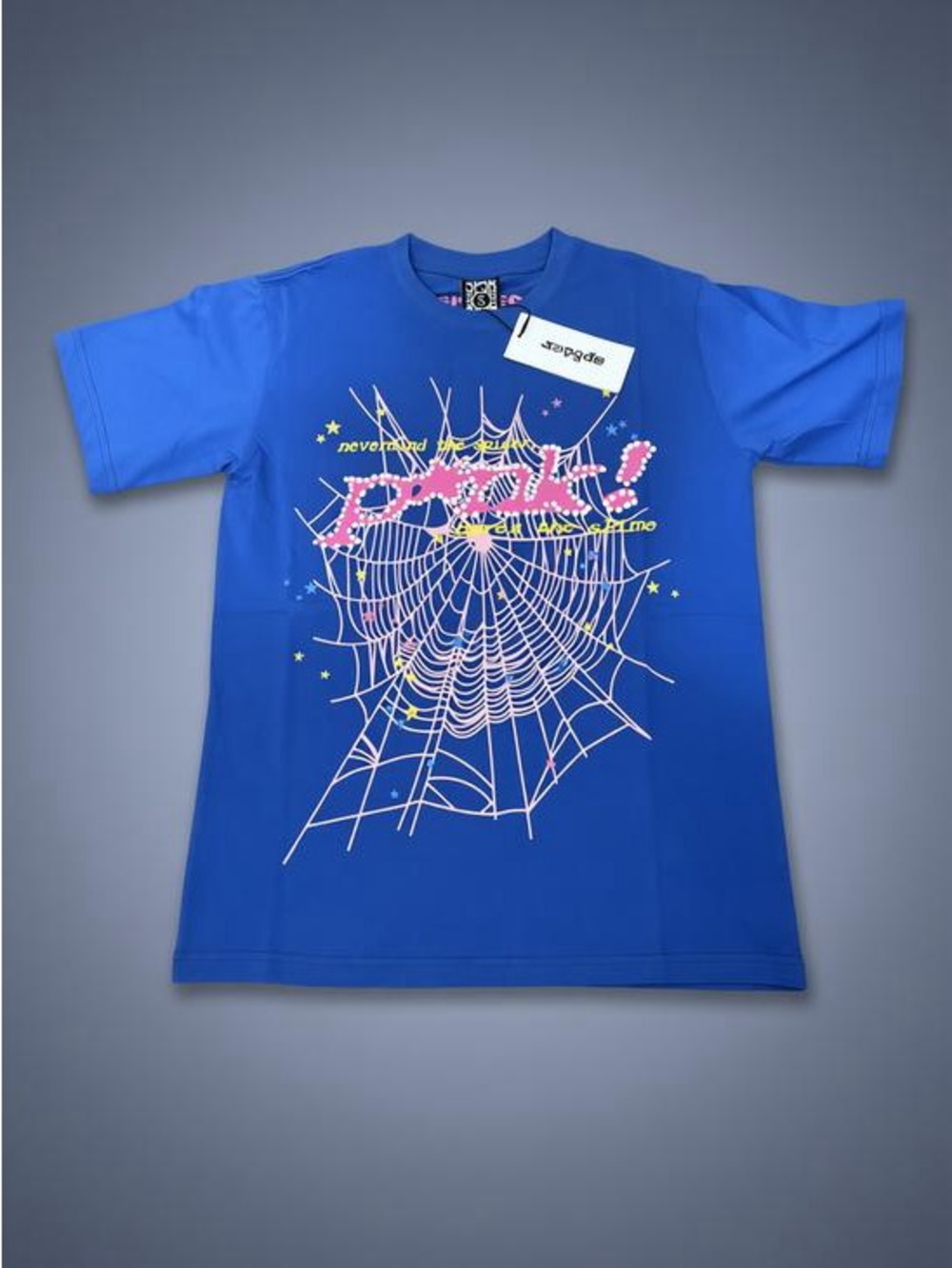 NWT Sp5der Blue Web Tee